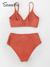 Sexy Twist Tank High-Waist Bikini Set