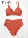 Sexy Twist Tank High-Waist Bikini Set