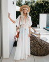 Boho White Crochet Knitted Beach Dress