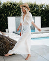 Boho White Crochet Knitted Beach Dress