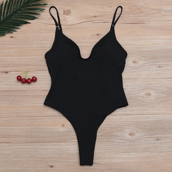 Sexy Solid Monokini Swimsuit