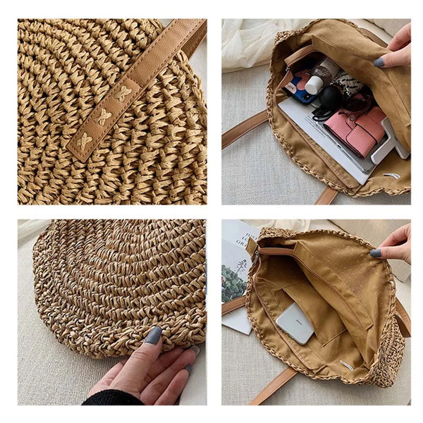 Circle Straw Handbag