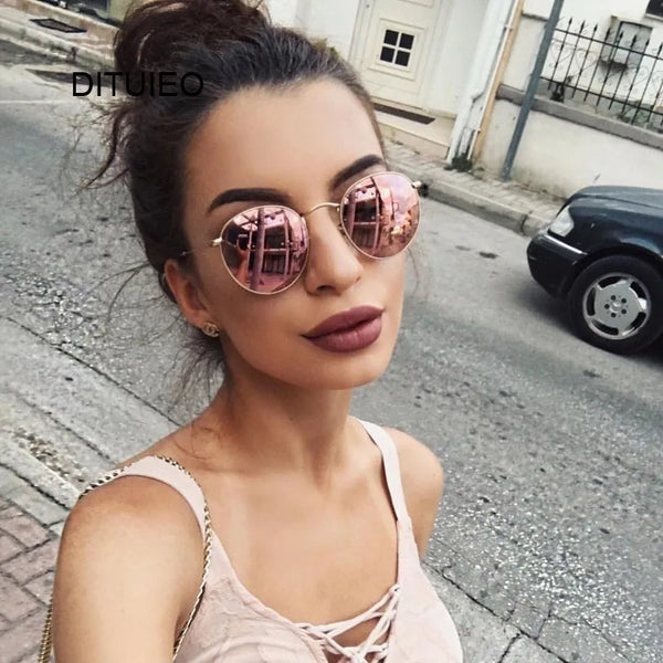 Retro Oval Mirror Sunglasses