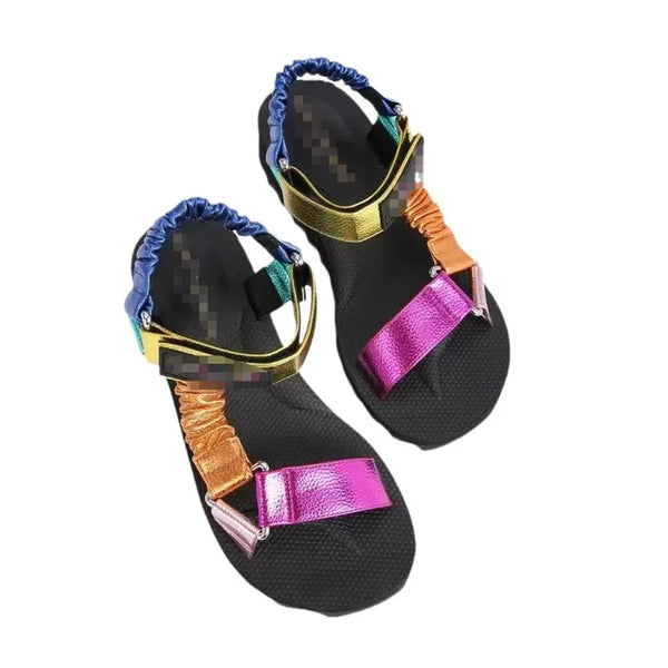 Cute Beach Sandals with Colourful Straps