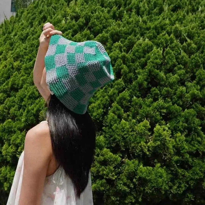 Lattice Handmade Crochet Bucket Hat