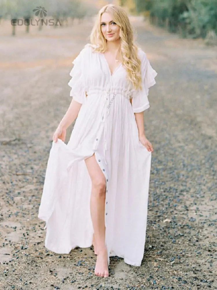 White Tunic Beach Dress