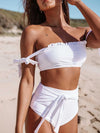 Sexy Bandeau Ruffles Bikini Set