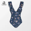 Vintage Floral One Piece Swimwsuit