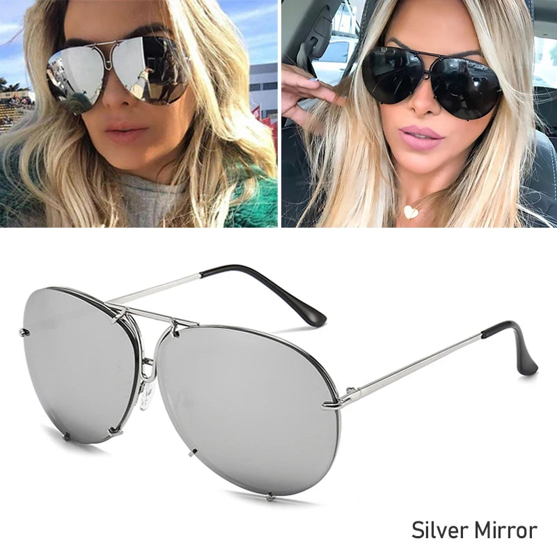 Fashionable Oversized Pilot Sunglasses