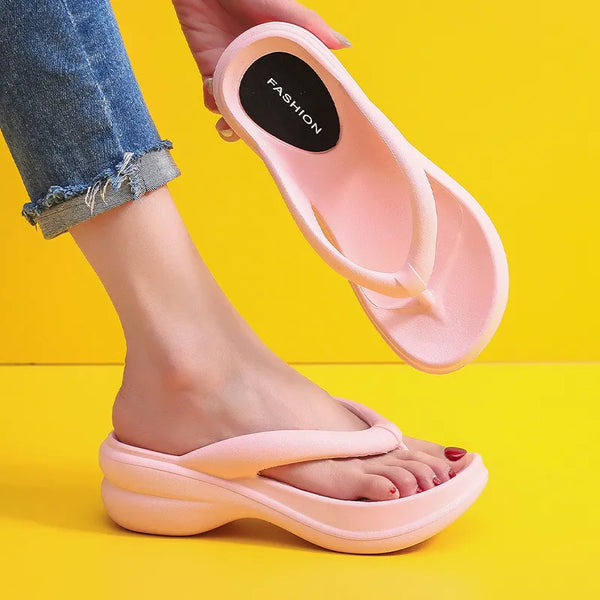 Thick Sole Wedges Flip Flops